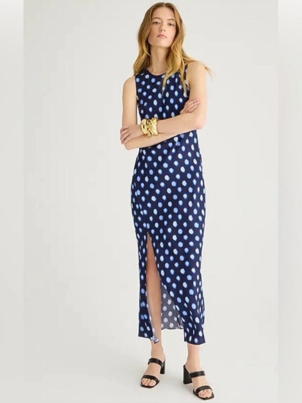 J Crew - High neck cupro slip dress - 14